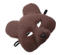 PACKOVE Realistic Brown Bear Mask Plush Soft Comfortable Halloween Party Cosplay Animal Headgear for Adults Masquerade Costume Accessory Craftsmanship