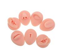 PACKOVE Realistic Silicone Body Parts Model for Piercing Practice Soft Skin-friendly Ear Nose Tongue Mouth Navel Kit Portable Training Tool for Jewelry Display and Professional Use