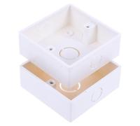 PACKOVE Recessed Mount Switch Box Dustproof 86 Type 2pcs with Imperial Screws, Rustproof Pvc Electrical Outlet Boxes and Versatile Use for Office and Shopping Mall Installation