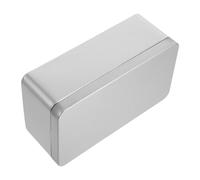 PACKOVE rectangular tea tin metal storage tin box Silver 18x9.8x6.5cm large capacity tinplate for cookie box and kitchen storage