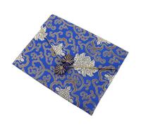 PACKOVE Rectangular Vintage Brocade Zipper Pouch for Buddhist Scriptures and Jewelry, Chinese Style Cloth Storage Bag for Pen and Bible, Compact Bag Suitable for Travel and Daily Use