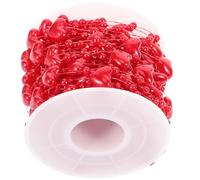 PACKOVE Red Heart Beaded String DIY Chain for Jewelry Crafts Making