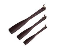 PACKOVE Red Shoehorns Wooden Handled 25cm Long Shoehorn Lightweight Hanging Strap for Easy Storage Home Office Travel
