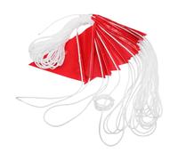 PACKOVE Red Triangle Pennant Banner Flags String 45pcs 30m Safety Warning Flags for Construction Site Traffic Control Perimeter Marking and Hazardous Area Signaling