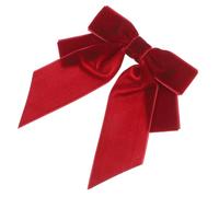 PACKOVE Red Velvet Bow Tie Brooch for Women Pre-tied Silk Bow Pin Lapel Pin Accessory for Formal Dress Ceremony and Suit