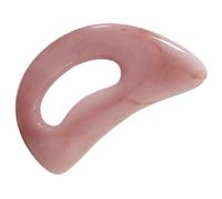 PACKOVE Resin Moon Shaped Gua Sha Massage Scraper Tool for Full Body Massage and Muscle Relaxation, Portable Pink Face Scraping Massager Suitable for Neck and Back