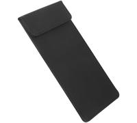 PACKOVE Restaurant Check Presenter Black Fabric Texture 10x20cm Leather Menu Display Folder with Receipt Pocket for Servers and Guest Bill Holder in Hotels Restaurants