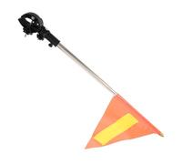 PACKOVE Retractable Wheelchair Safety Flag with Mount, High Visibility Reflective Polyester and Stainless Steel Portable Flagpole for Mobility Scooters and Bike Trailers Traffic Safety