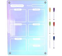 PACKOVE Reusable Acrylic Dry Erase Memo Board Set with Magnetic Feature, Erasable Weekly Planner and to-do List Board, for Office Or Home Organisation