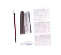 PACKOVE Reusable Water Writing Cloth Set with 6pcs Gridded Fabric Mats for Beginners and Brush Pens, No Ink Required Random Color for Painting and Practicing