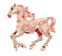 PACKOVE Rhinestone Horse Brooch Pin for Women Charming Animal Lapel Pin Vintage Style Lightweight Accessory for Scarves Party Outfits