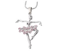 PACKOVE Rhinestone Necklace Ballet Necklace Crystal Necklaces Trendy Necklaces for Women Crystal Choker Chain Necklace Pendant A Necklace Ballet Girls Necklace Red Accessories Little Girl
