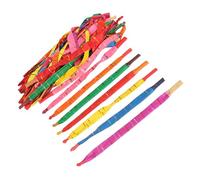 PACKOVE Rocket Balloons Latex Balloons Unique Striped Design 100pcs Assorted Colour with Screaming Whistling Effect for Outdoor Parties and Festival Celebrations
