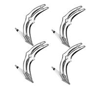 PACKOVE Rose Easy Assembly and Anti-tipping Feature 4pcs Moon-shaped Base Acrylic Display Stand Decorative Items on Valentine's Day for Artificial Flowers for Home and Office Decor