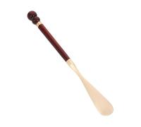 PACKOVE Rosewood Long Handled Shoe Horn for Seniors Shoe Lifter Tool Extendable Helper for Boots and High Heels Comfortable Wearing Device