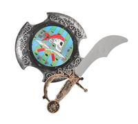 PACKOVE Safe Plastic Pirate Set for Lightweight Role Play Accessories for Pretend Play Costume Bright Color Creative Design Easy to Use and Carry