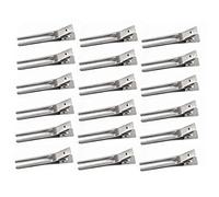 PACKOVE Salon Hair Clips 50Pcs 4.8Cm Iron Fork Design Clamps Easy to Open Hold Hair Tightly DIY Bang Clips for Individual Use