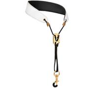 PACKOVE Saxophone Sax Harness Leather Adjustable Neck Strap with Metal Buckle Flexible Design for Comfortable Practice and Performance Use , Universal for Alto and Tenor Saxophones