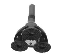 PACKOVE Self-standing Cane Tip Replacement for Walking Sticks and Crutches, 3 Prong Rubber Base with Embedded Grip Design, Universal Fit Anti-slip Pad for Stability on Terrains, Suitable