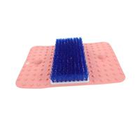PACKOVE Shower Foot Scrubber Mat Non-slip with Suction Cups for Bathroom Use Dual-function Foot Massager and Dead Skin Exfoliator Pad for Relaxation