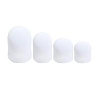 PACKOVE Silicone Flashlight Diffuser Caps Anti Glare and Efficient Light Spreading 4pcs White Round Light Covers for Flashlights for Travels and Adventure Situations