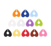 PACKOVE Silicone Heart Drink Glass Markers that Prevent Mixups and Resist Breakage for Wine Glasses 12pcs Reusable Glass Cup Name Tags for Social Events and Parties