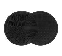 PACKOVE Silicone Makeup Brush Cleaner Mat for Women Time-saving and Safe Makeup Tool Cleaning Pad in Black for Cleaning and Tools