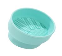 PACKOVE Silicone Makeup Brush Cleaning Bowl for Home Use Green Makeup Tool Cleaner Brush Drying Feature to Save Time and Efforts Suitable for Eyeshadow
