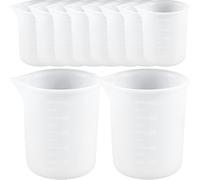 PACKOVE Silicone Measuring Cups Multipurpose Liquid Measuring Cups with Graduated Scale 10pcs Easy to Clean for Art and Craft Projects for Epoxy Resin