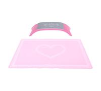 PACKOVE Silicone Nail Art Cushion Arm Rest Pillow Firm Support Hand Holder with Soft Pink Microfiber Cover, 30x13.5x4.5 Cm for Nail Salon and Manicuring Table Professional Manicure