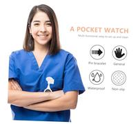 PACKOVE Silicone Nurse Pocket Watch with Dial Detachable Cover Zinc Alloy Durable Design Multi Function and Date Display Flexible Hanging Clip for Medical Staff