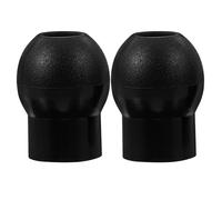 PACKOVE Silicone Replacement Ear Tips for Stethoscope Accessories, 1 Pair Black Soft Medical-grade Earbuds Compatible with Universal Stethoscope Tubing, Noise-isolating Eartips