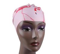 PACKOVE Silicone Swimming Cap for Women Flamingo Pattern, Waterproof Swim Hat Easy to Put and Take, Protects Long Hair and Ears, for Pool and Water Sports