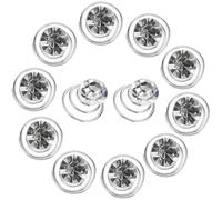 PACKOVE Silver Rhinestone Hair Clips and Bridesmaid 12pcs Comfortable and Not Easy to Break Alloy Material Simple Chic Design Gorgeous Brightness for Shopping and Walking