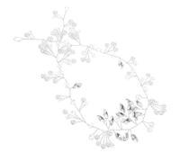 PACKOVE Silver Rhinestone Pearl Bridal Headband Wedding Hair Vine Durable Elegant Hair Accessory for Bride Prom and Special Occasions