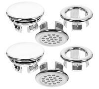 PACKOVE Sink Overflow Cover Easy to Install and Replace 6pcs Minimalist Style Bathroom Sink Accessory for Washbasin and Washstand for Home Decoration