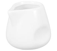 PACKOVE Small Ceramic Milk Jug 110ml White Porcelain Creamer Pitcher with Handle for Coffee and Sauces, Versatile Milk Dispenser Suitable for Coffee Shops and Afternoon Tea Settings