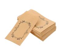 PACKOVE Small Kraft Paper Envelopes Mini Money Envelopes Self-Adhesive Brown 50pcs Versatile Use for Cash Budgeting and Seed Storage for Office, Garden, and Wedding