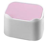 PACKOVE Small Press-type Trash Can with Cover for Desktop Use, Large Volume Abs Mini Garbage Bucket Suitable for Tiny Things and Small Stationary in Bedroom or Toilet