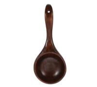 PACKOVE Soup Scoop Stirring Spoon Phoebe Hardwood Wooden Handle Round Shape Not Scalding Your Hands Won't Scratch Pans for Food Shop and Shopping Mall