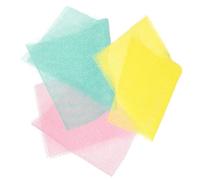 PACKOVE Sponge Nets Scrubber African Bath Exfoliating Body 3pcs for, Lightweight Chinlon Material Foldable Design and Shower Use Home Travel Bathing