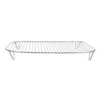 PACKOVE Stainless Steel Air Fryer Grill Rack Multi-Function Heat-Resistance Compatible with Wood-Style Beautiful Silver Cooking Accessory for Kitchen Use