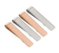 PACKOVE Stainless Steel Tie Clips Tie Bar 4pcs for Men Secure Hold and Versatile Use in Simple European and American Style for Business Meetings and Banquets
