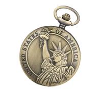 PACKOVE Stylish Retro Carved Pocket Watch Necklace Chain Classic Greek Statue Design for Travel Lovers and Special Occasions