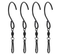 PACKOVE Swivel S Hooks 4pcs Stainless Steel with Versatile Usage Heavy-Duty Reusable Hooks for Hanging Plants and Flower Baskets for Garden and Home Decorations