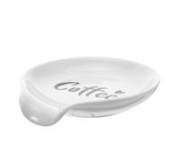 PACKOVE Tea Spoon Rest Ceramic Utensil Spoon Rest for Coffee Station with Timeless Elegance for Kitchen and Counter Sturdy White Ceramic Ensuring Cleanliness