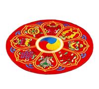 PACKOVE Tibetan Singing Bowl Mat, Buddha Sound Bowl Pad, Red Fabric Lightweight Compact Design, Delicate Embroidery Workmanship, for Meditation and Ritual Use
