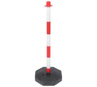 PACKOVE Traffic Safety Bollard 32 Inch Reflective Plastic Delineator Post with Wheels for Construction Sites and Driveway Parking