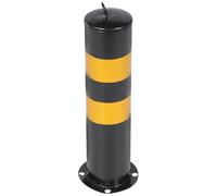 PACKOVE Traffic Warning Column Parking Barrier Not Easy to Fall Not Easy to Tear Stainless Steel Yellow Reflective Film for Road Divisions and Ports