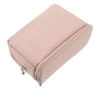PACKOVE Travel Makeup Brush Bag Makeup Pouch with Smooth Zipper Closure Lightweight Nylon Bottom Compartment Sl ashionable Design for Women for Travel and Purse